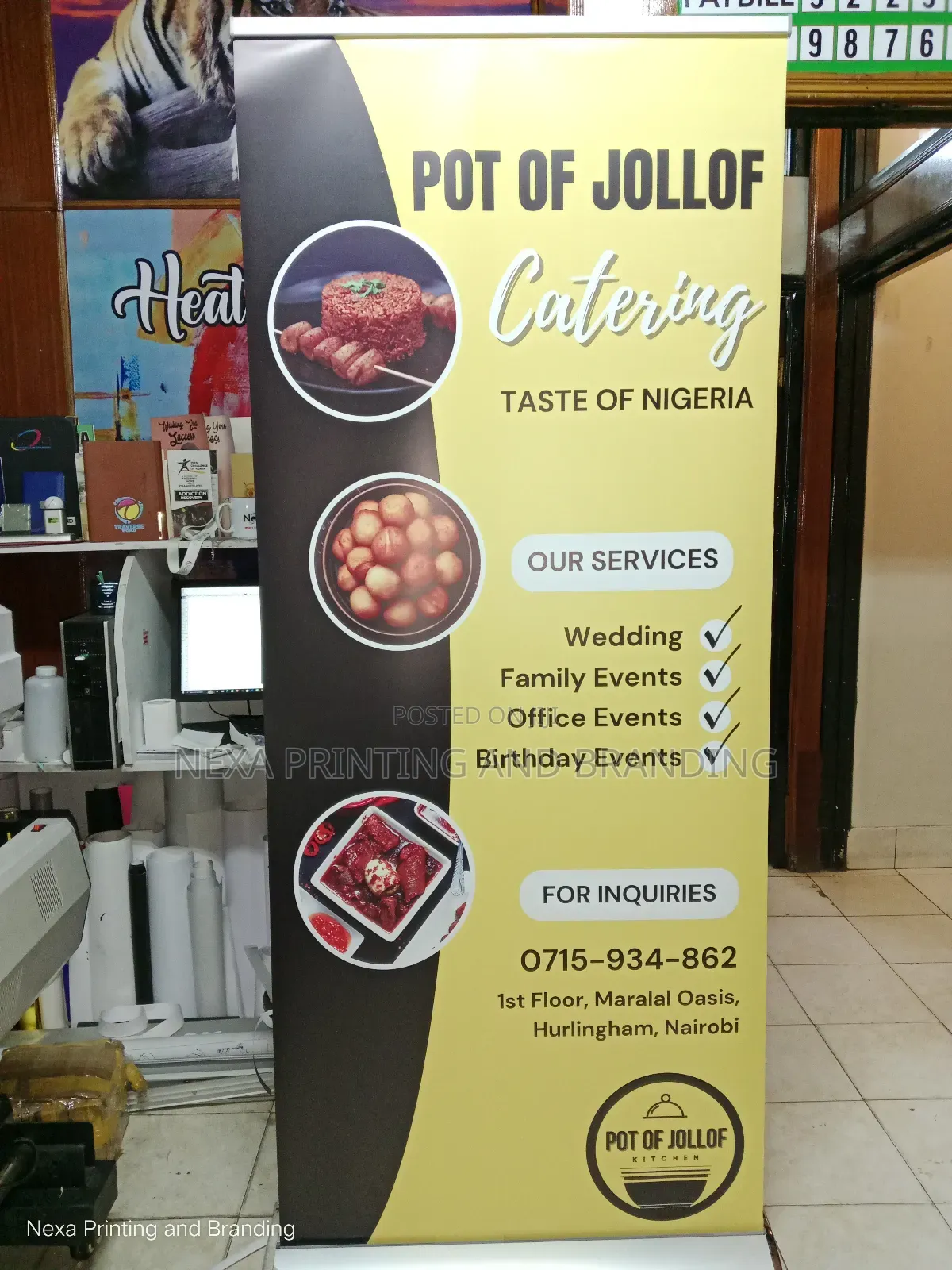 BANNER Foldable Roll Up With Carrying Bag