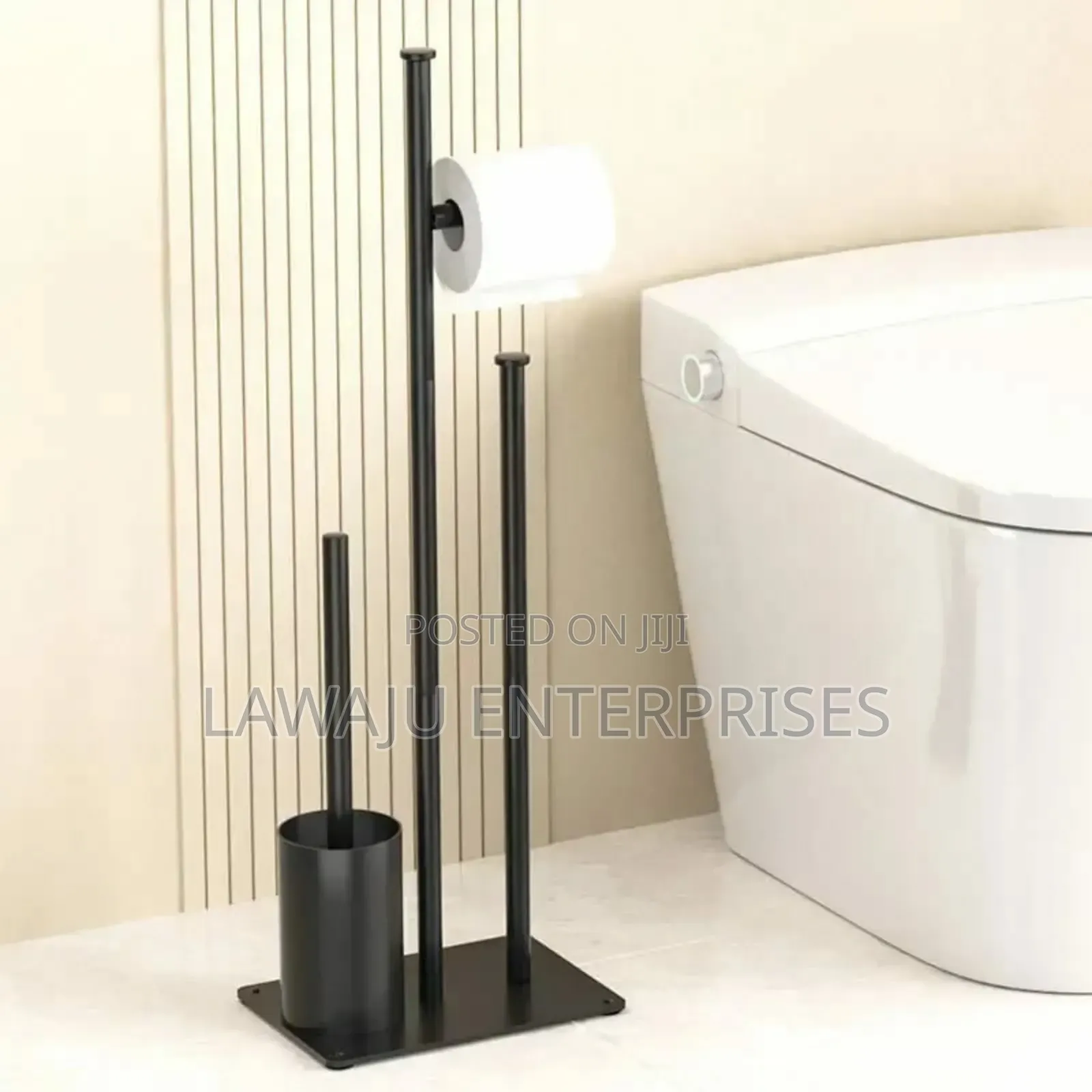 Black Standing Metallic Tissue Holder