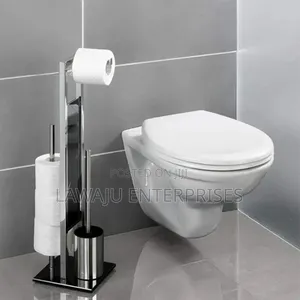 Silver Free Standing Tissue Holder