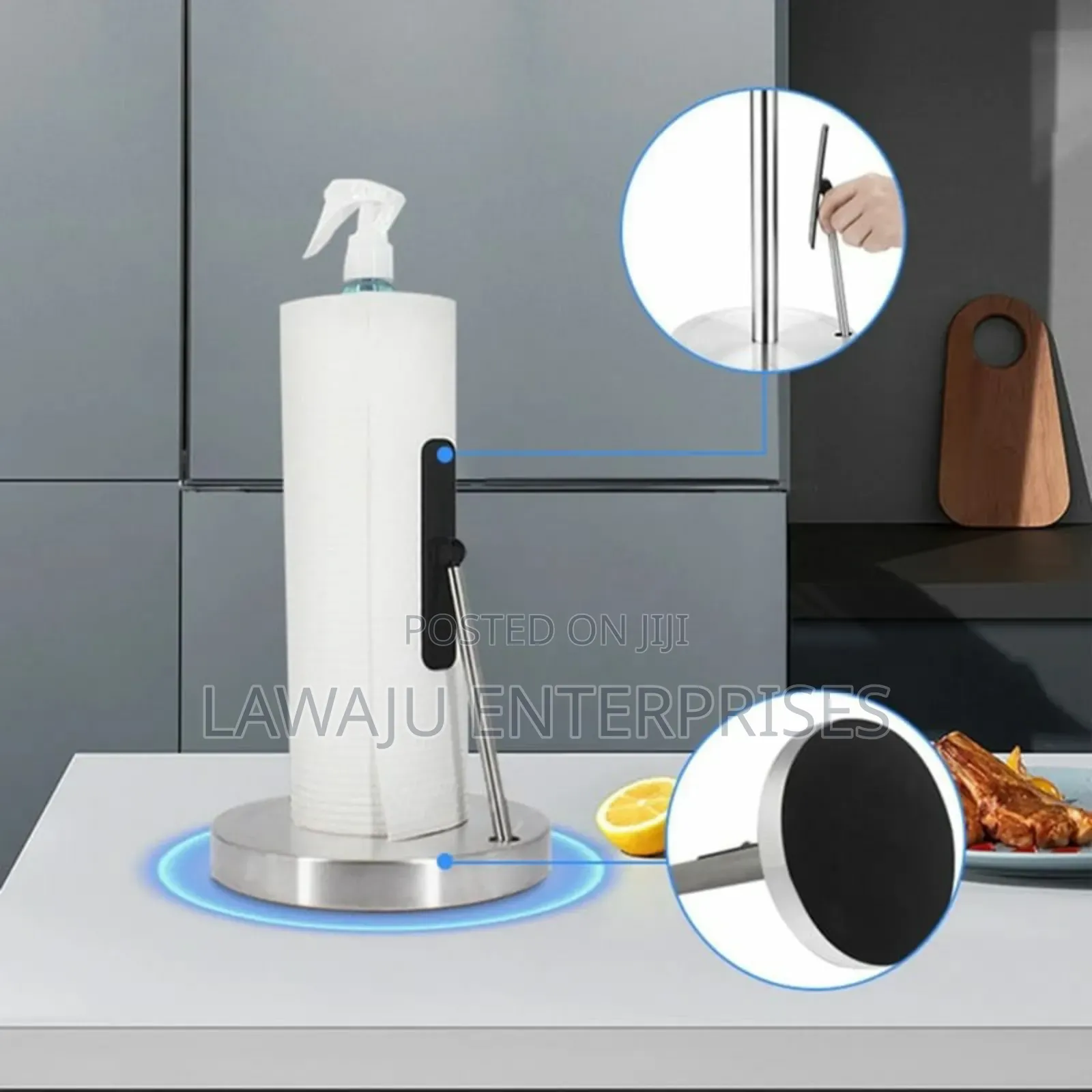 2 in 1 Stainless Steel Paper Towel Holder