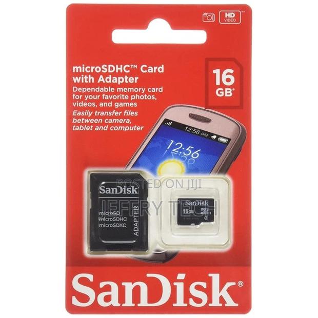 Sandisk 16GB Microsdhc With Adapter - main view