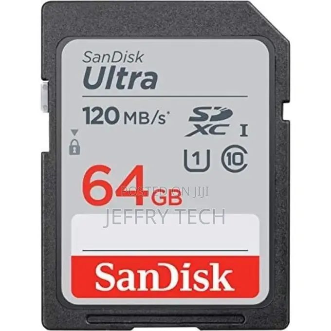 Sandisk 64GB Ultra SDXC UHS-I Memory Card - 120mb/S