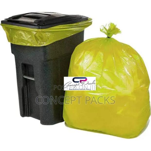 50 Pc Normal Household Garbage Bags - Red and Yellow. - thumbnail 2