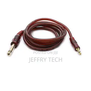 1.8metre 3.5mm 1/8" Male to 6.35mm 1/4" Male TRS Stereo