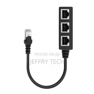 RJ45 Ethernet 1 to 3 Ports LAN Splitter Adapter Cable Networ