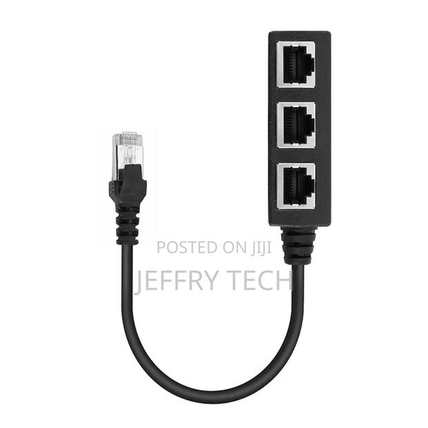 RJ45 Ethernet 1 to 3 Ports LAN Splitter Adapter Cable Networ - thumbnail 2
