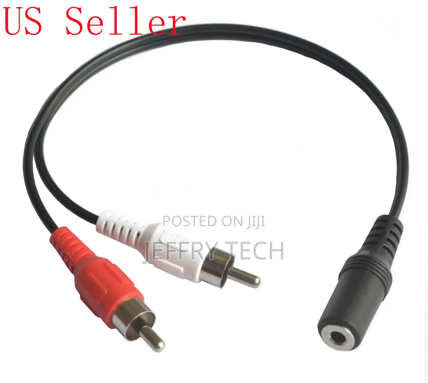 2 RCA Male to Stereo Audio 3.5mm Female Jack Headphone Y Cab