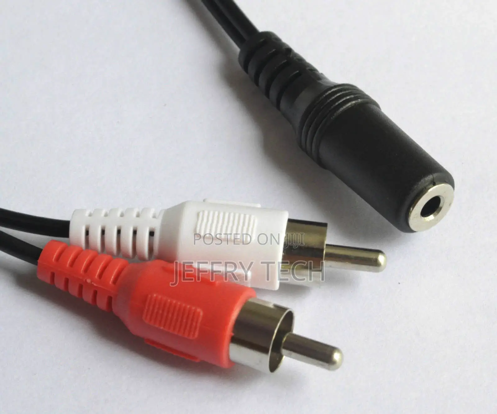 2 RCA Male to Stereo Audio 3.5mm Female Jack Headphone Y Cab