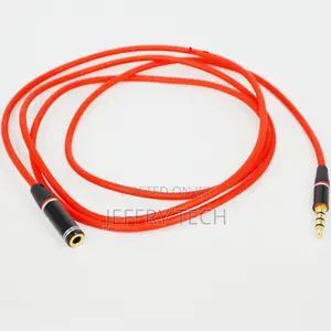 Red 1.2 Meter 3.5mm 4 Position TRRS Headset Extension Cable