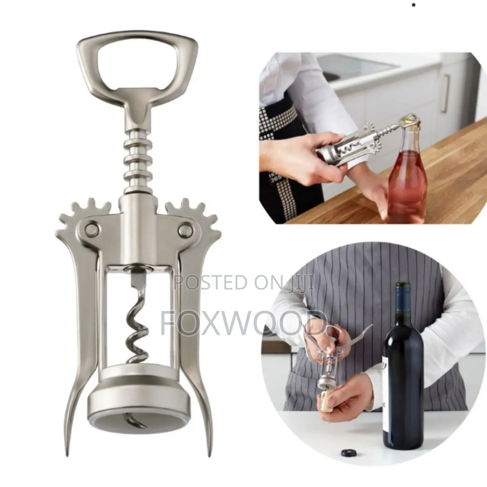 2 in 1 Wine Bottle Cork Puller and Bottle Opener