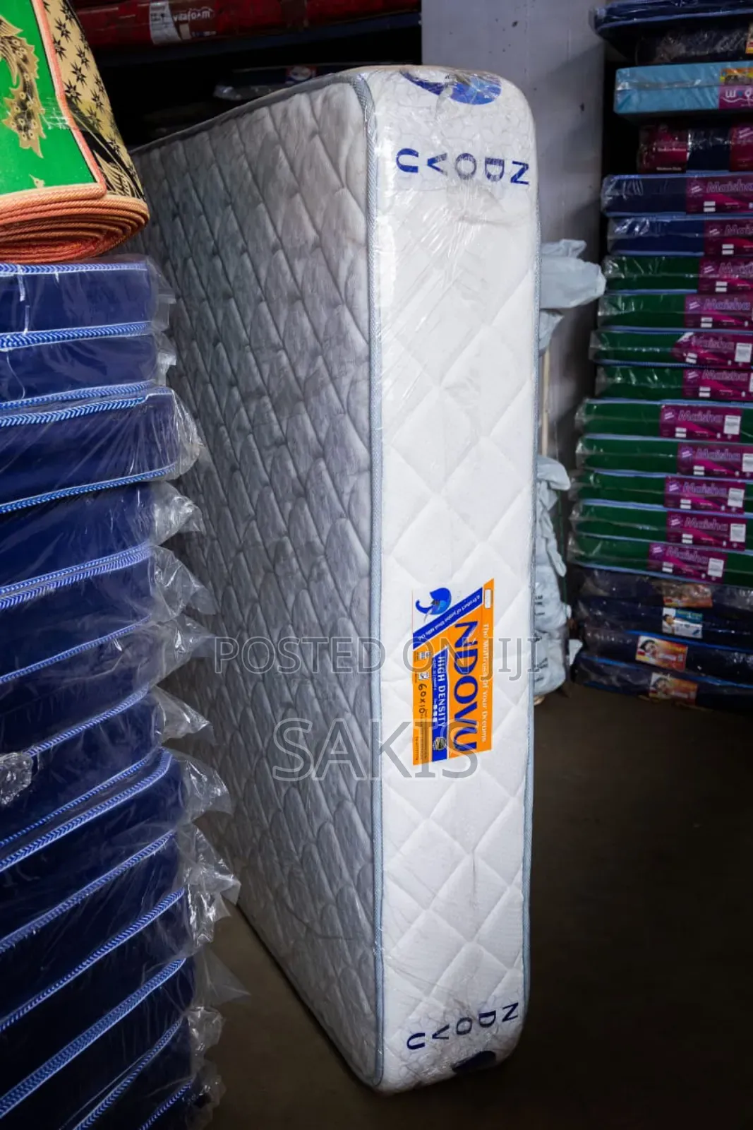 White 6 X 6, 10inch High Density Quilted Ndovu Mattresses