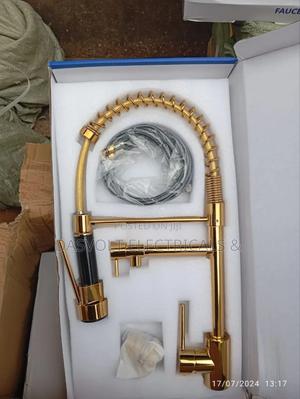 Flexible Kitchen Mixer Tap Gold - main view