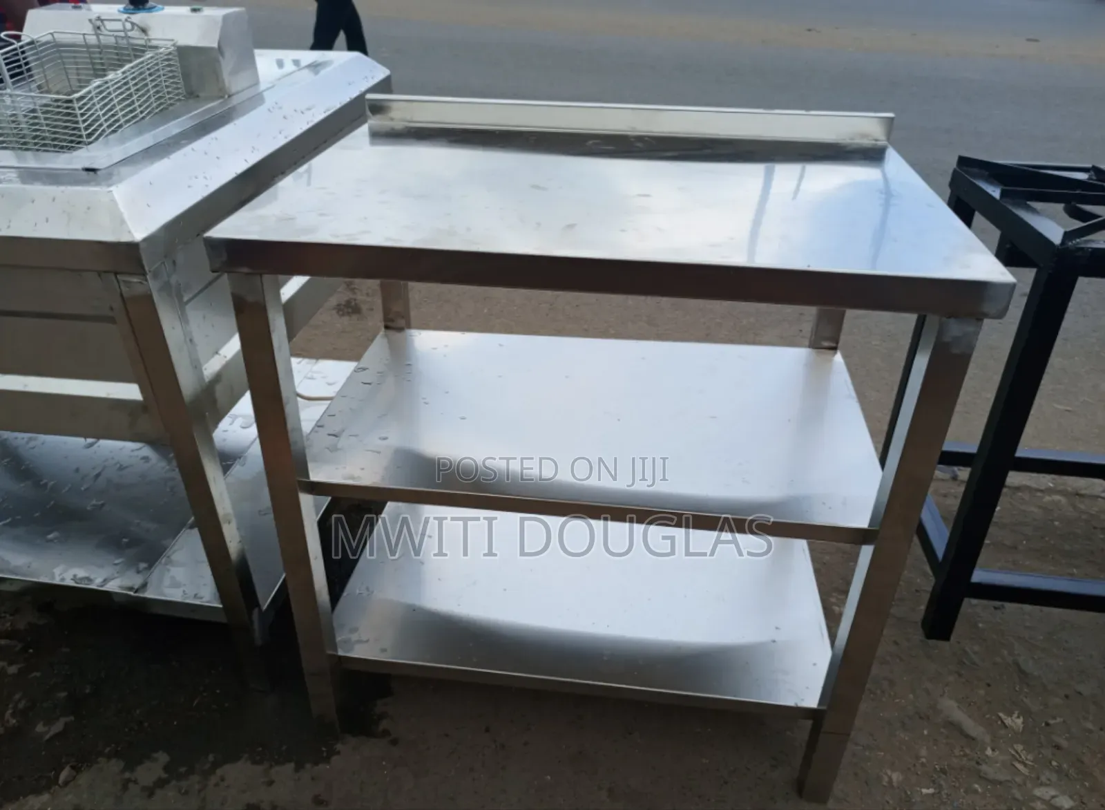 Double Shelved Perfect Stainless Shinny Table