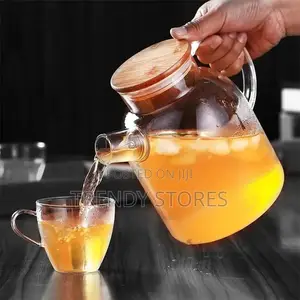 1.8L Glass Teapot With Bamboo Lid
