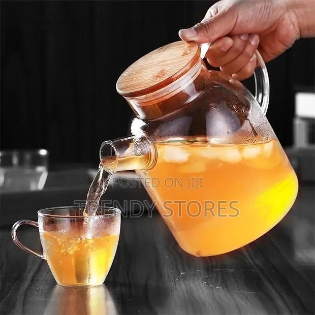 1.8L Glass Teapot With Bamboo Lid - main view