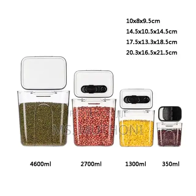 4pcs Airtight Storage Containers With Spoons