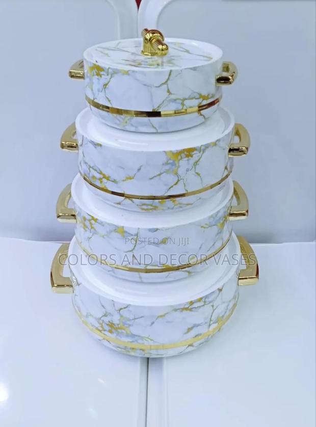 White 4pcs Insulated Hot Pots KSH 6000. - main view