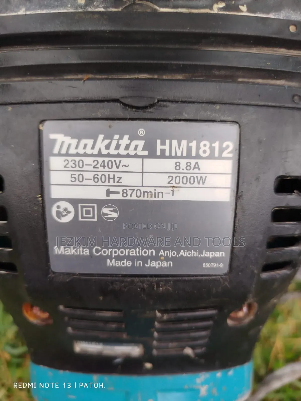 Demolishing Hammer Makita Hm1812 Heavy Duty Original