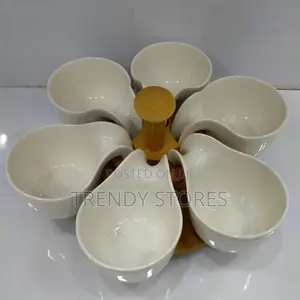 6 PCS Big Size Bowls With Rotating Base