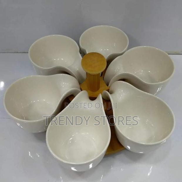 6 PCS Big Size Bowls With Rotating Base
