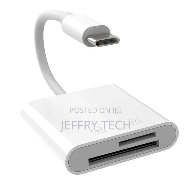 USB C SD TF Card Reader Cable Adapter 2 In1 Fits iPad Pro Ma - thumbnail 2