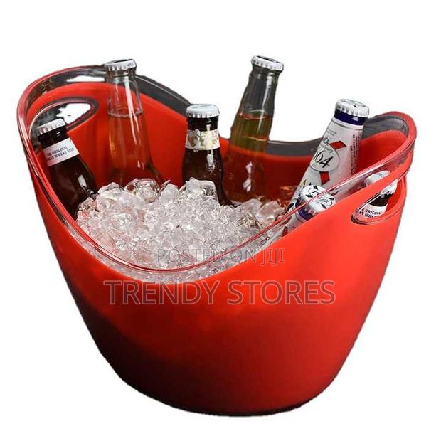 Red Acrylic Ice Bucket - main view
