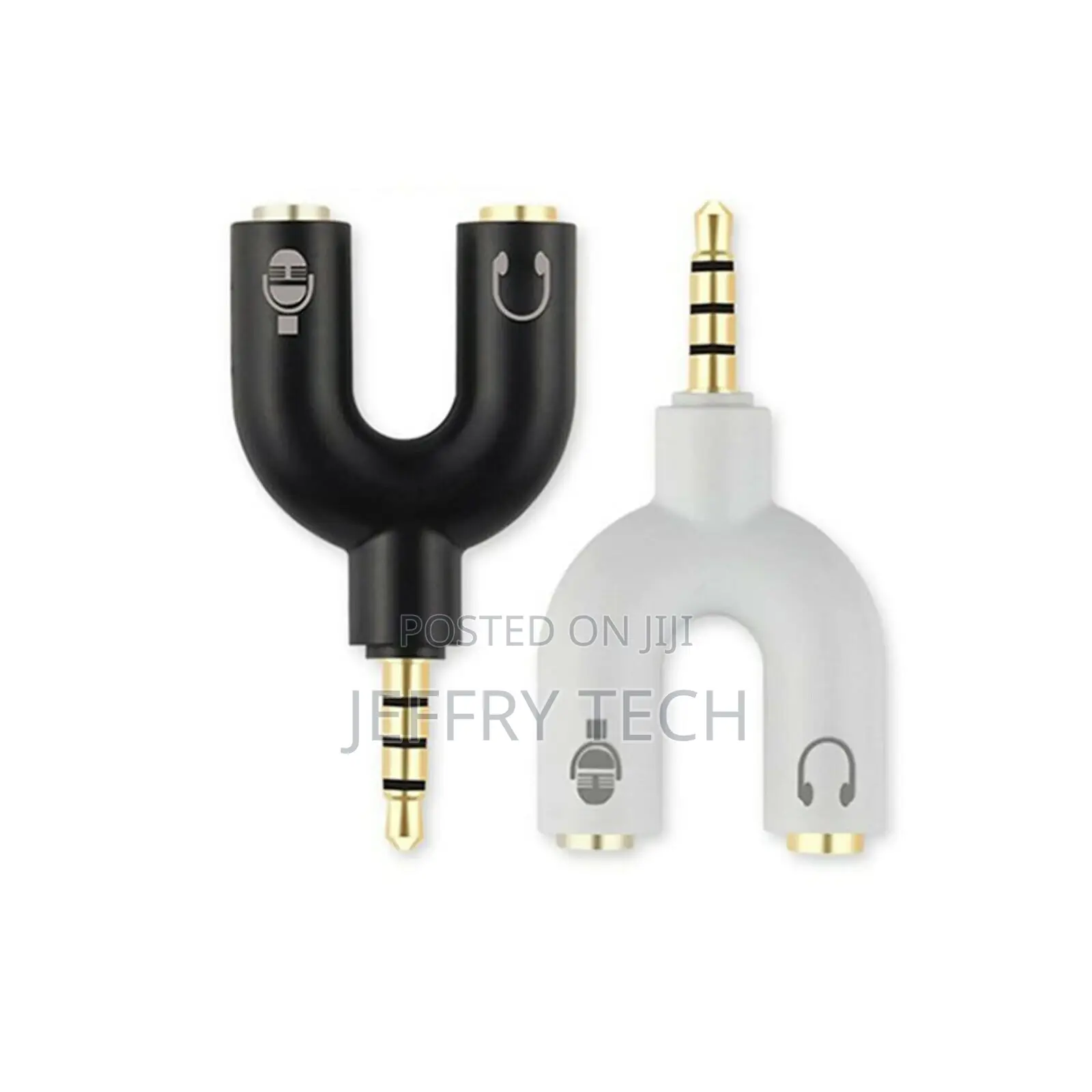 F79 Audio Jack Y Splitter Adapter 3.5mm Male to 2x Female He