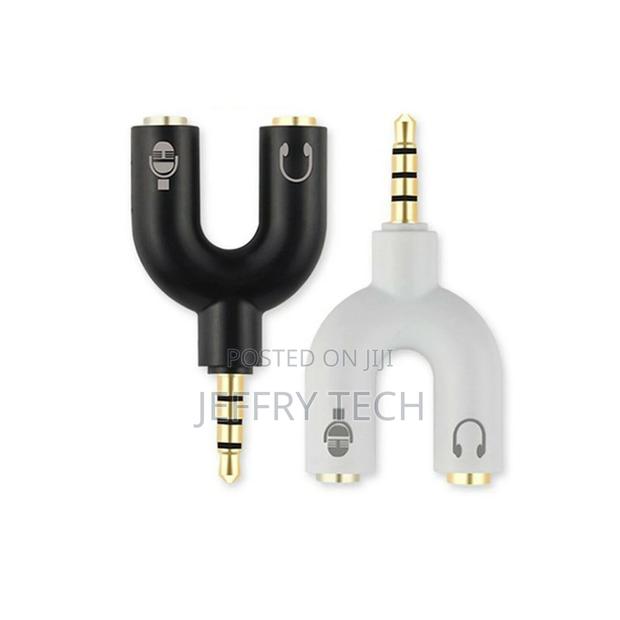 F79 Audio Jack Y Splitter Adapter 3.5mm Male to 2x Female He
