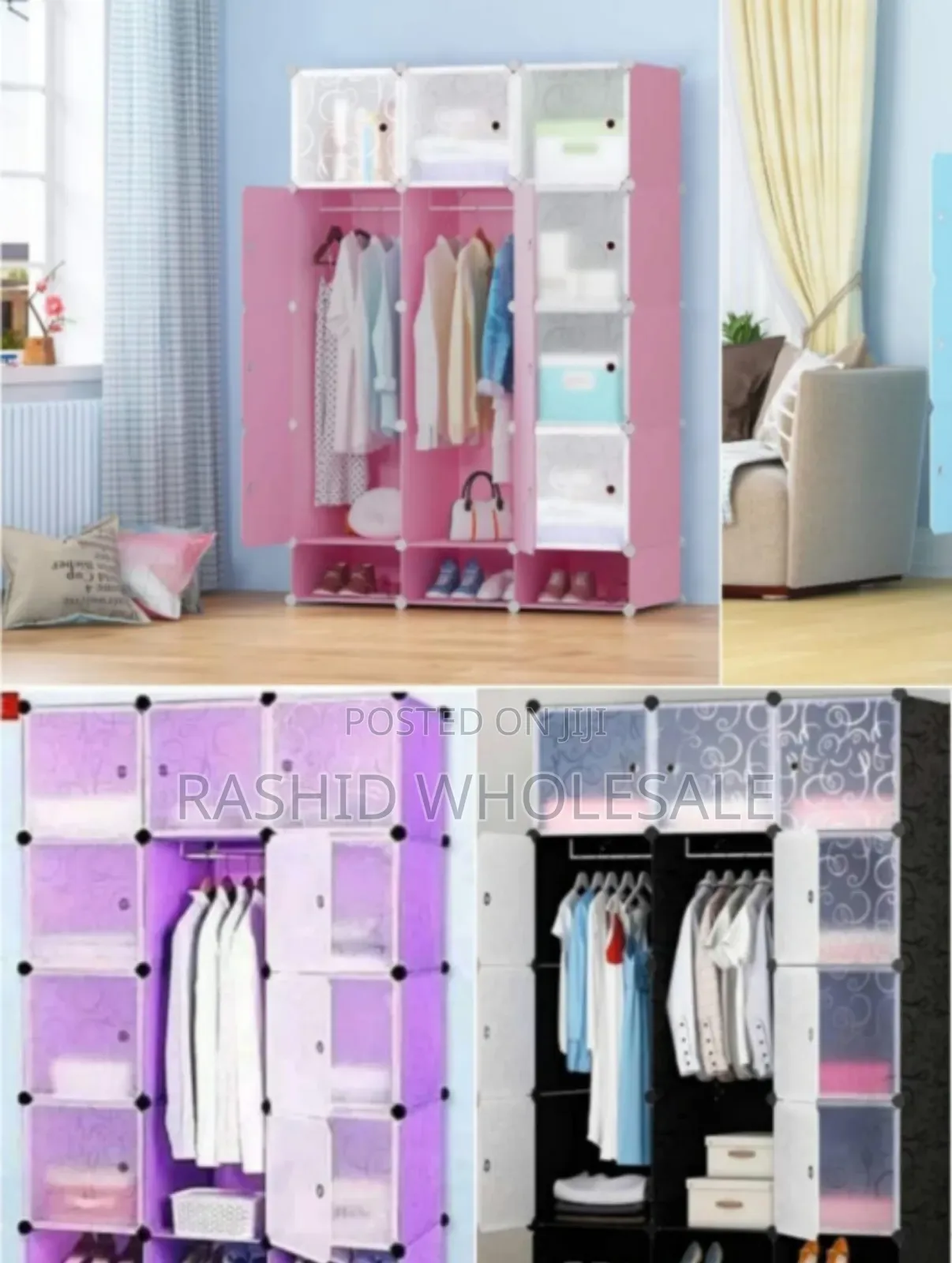 3 Column Wardrobes Plastic