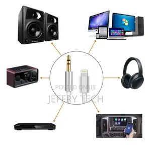 AUX Cable 8pin to 3.5mm Jack Audio Cable Car Stereo Headphon