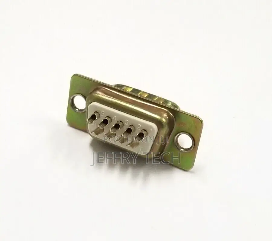 DB 9 Pin Male D-Sub Cable Mount Connector With Plastic Cover