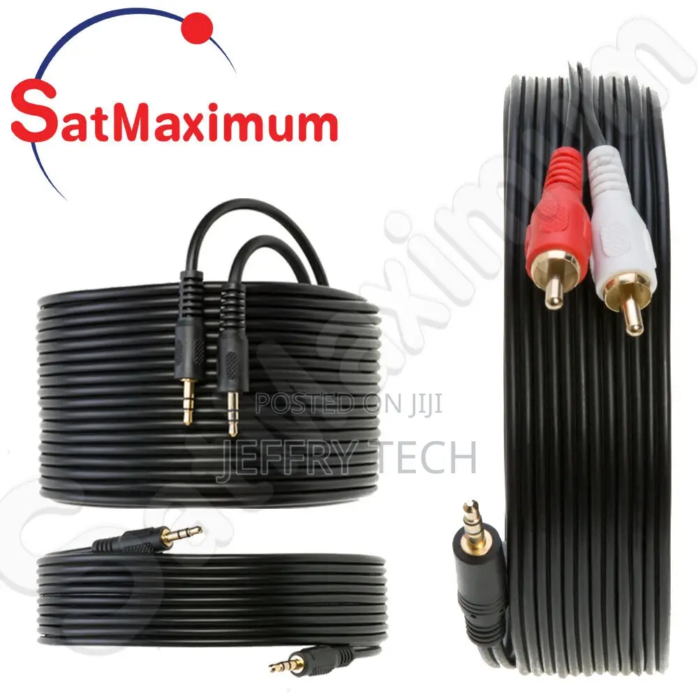 3.5mm AUDIO CABLE AUX 3.5 Mm to Dual RCA Stereo 20 Metre