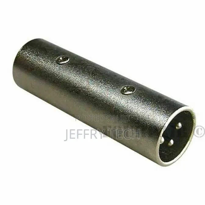 3-Pin XLR Male to Male Plug Coupler Gender Changer Audio Mic