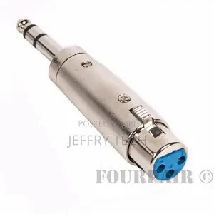 3pin XLR Female to 1/4" Stereo TRS Male Plug Audio Cable Mic