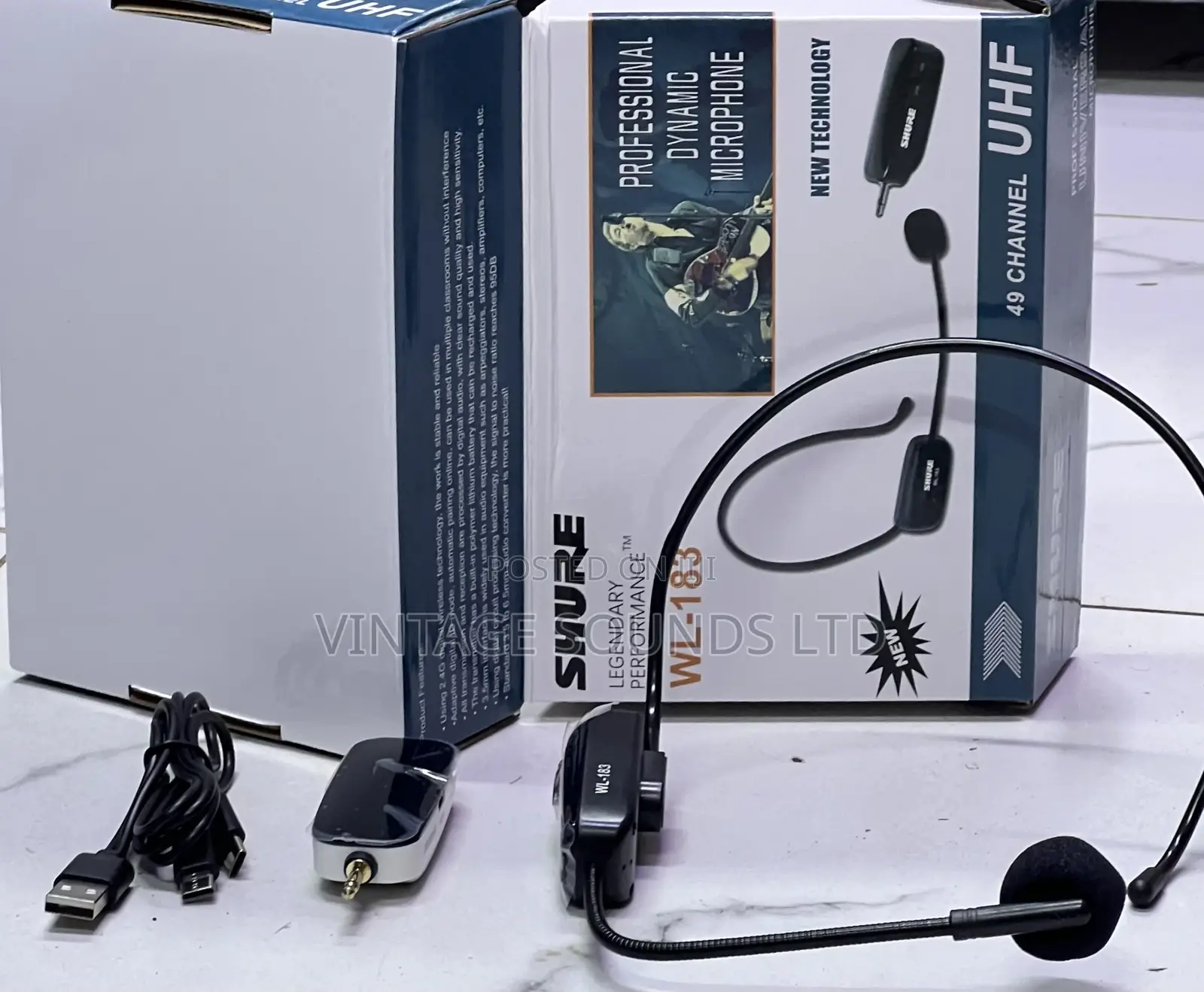 Shure Legendary WL183 Headset Wireless Microphone Brand New