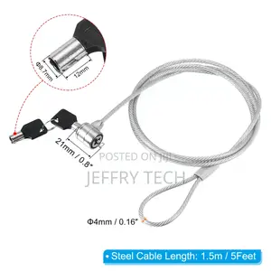 Laptop Cable Lock 5 Ft Security Cable Hardware Lock With Key