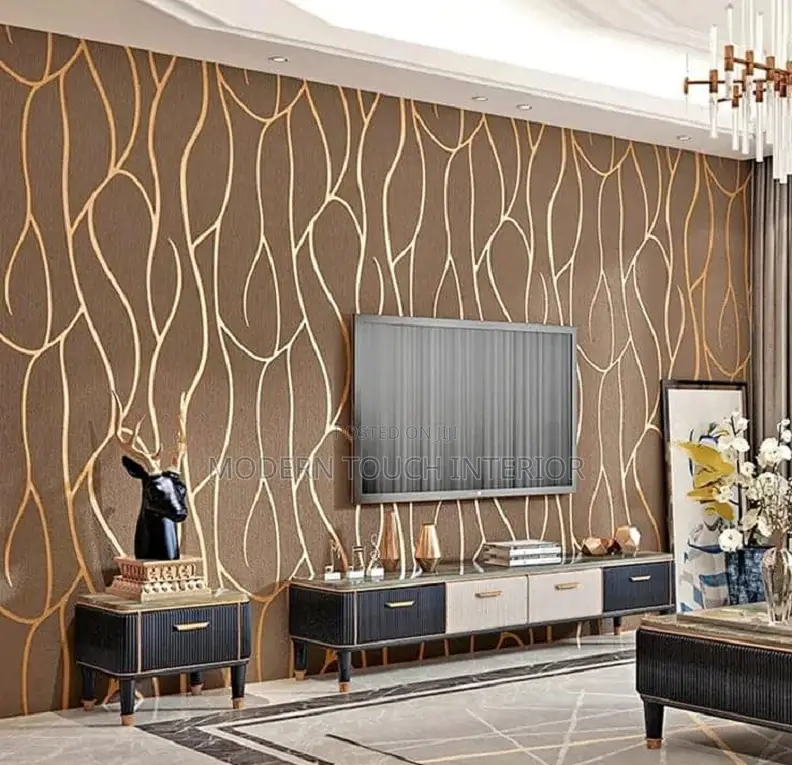 Textured 3d Brown Wallpaper