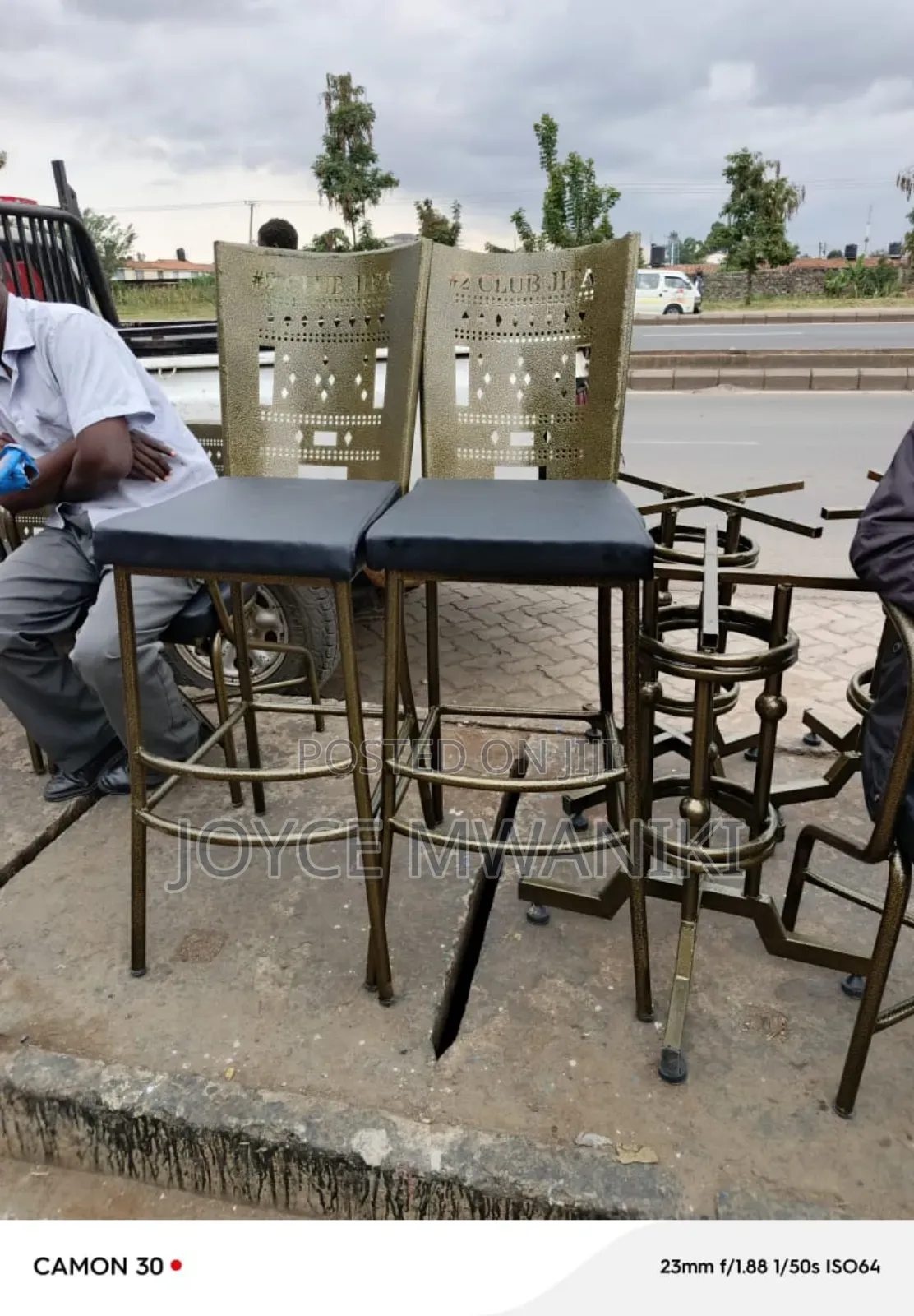 Hi Bar Chairs, Powder Coated 
