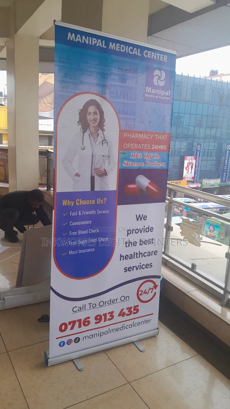 Hospital Roll Up Banner Printing