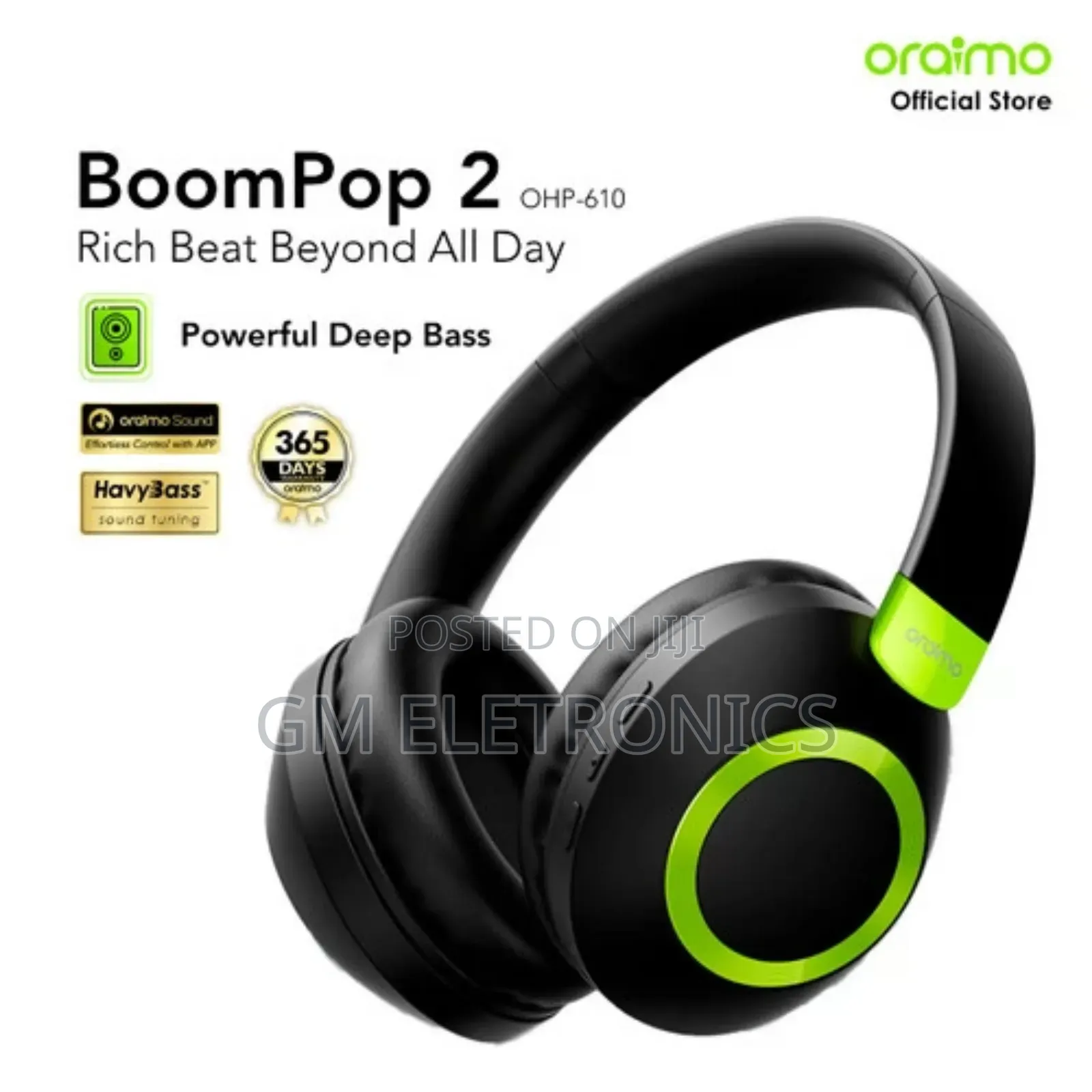Oraimo Boompop2s ENC Over-Ear Wireless Headphones