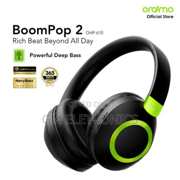 Oraimo Boompop2s ENC Over-Ear Wireless Headphones - thumbnail 2