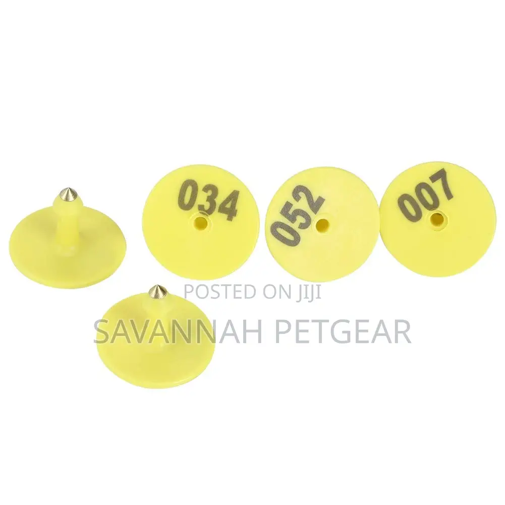 Round Number Ear Tag Marker for Pig Sheep Cattle - 100pcs