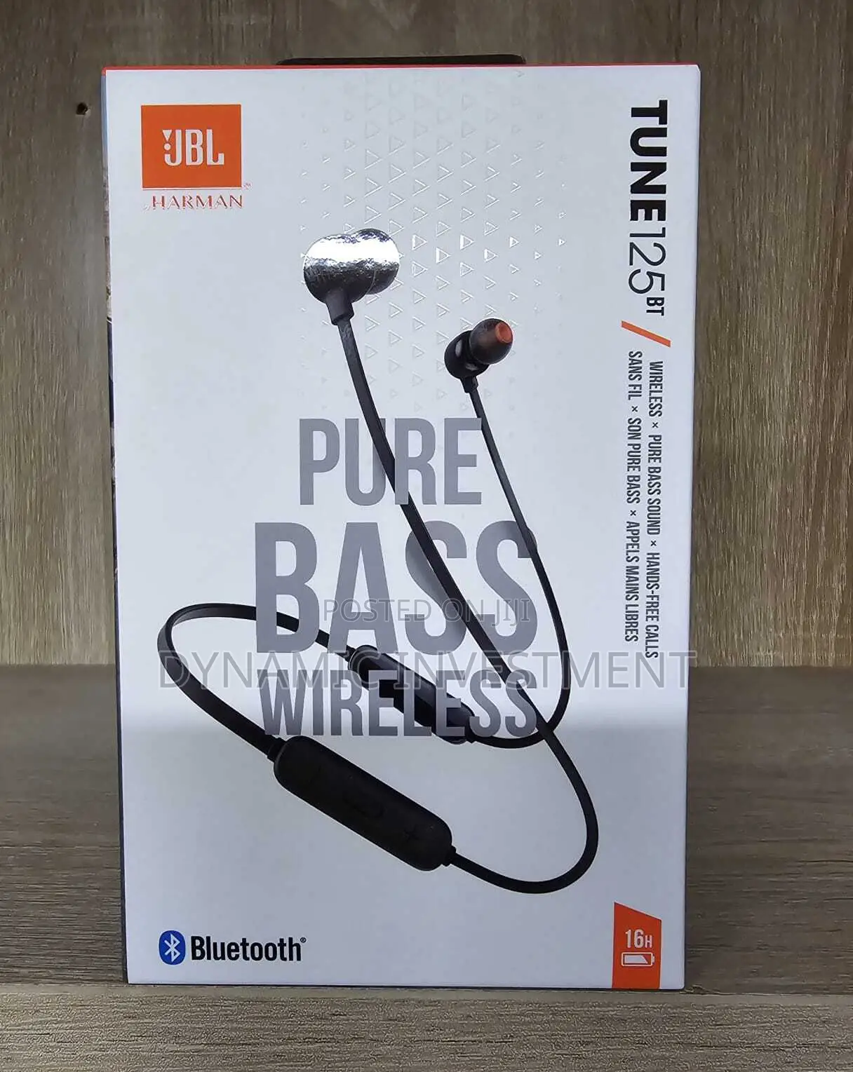 JBL TUNE 125BT Wireless in-Ear Headphones (Black)