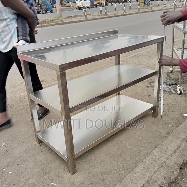 Exalted Double Shelved Stainless Table - main view
