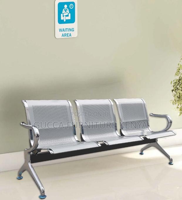 3-Seat Waiting Room Chair - Airport Reception Bench