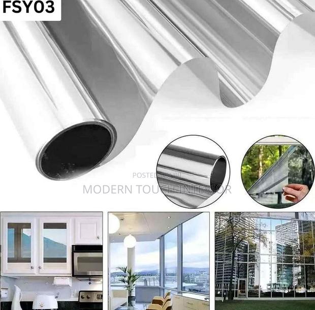 One Way Reflective Window Film- Silver - main view