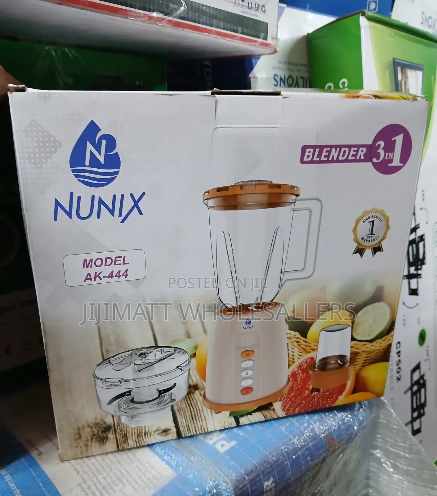Nunix Blender Ak-444 With Chopper and 2ltrs Unbreakable Jug