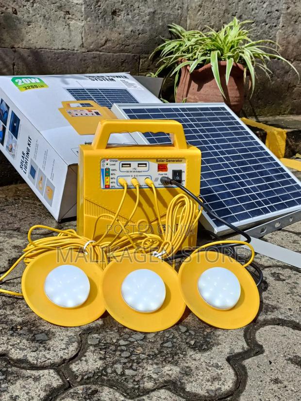 Alltop Home Solar System KIT 20W 3bulbs Radio KIT - main view