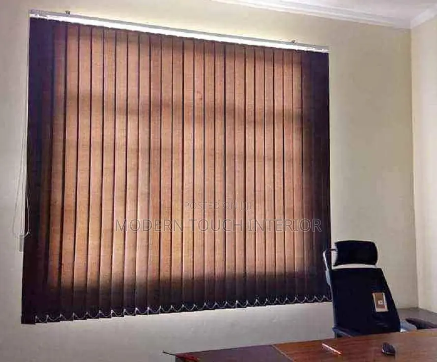 Brown Vertical Window Blinds