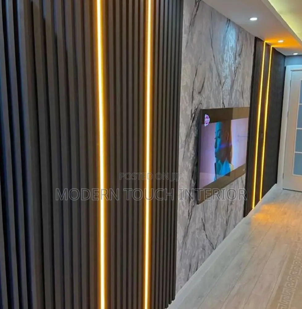 Decorative Grey WPC Fluted Wall Panel